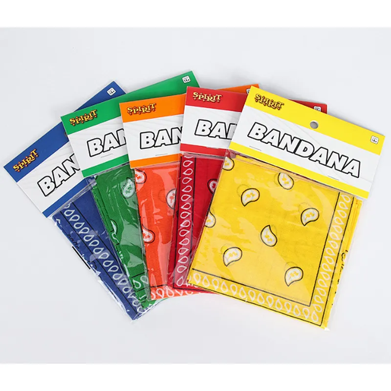 Cotton printed fabric bandana custom made multi-functional  motorcycle western bandana neckerchief head protector