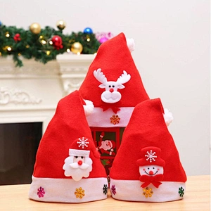 Christmas decorations Holiday gifts Decals cartoon decorations Santa Snowman Christmas Hat with light