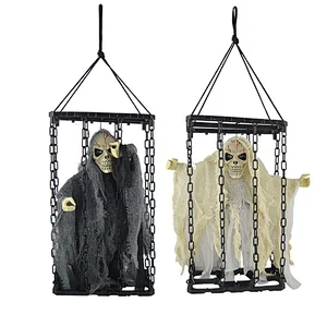 Halloween supplies sound shake cage ghost haunted outdoor house bar decoration props scary horror toys