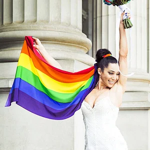 Hot sale promotion  digital printing Handheld rainbow flag Peace Flags Banner hang LGBT flag