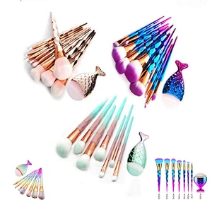 Hot Sell Custom Promotion Gift Fish Tail Diamond Mermaid Makeup Brush Cosmetic Brushes Tools