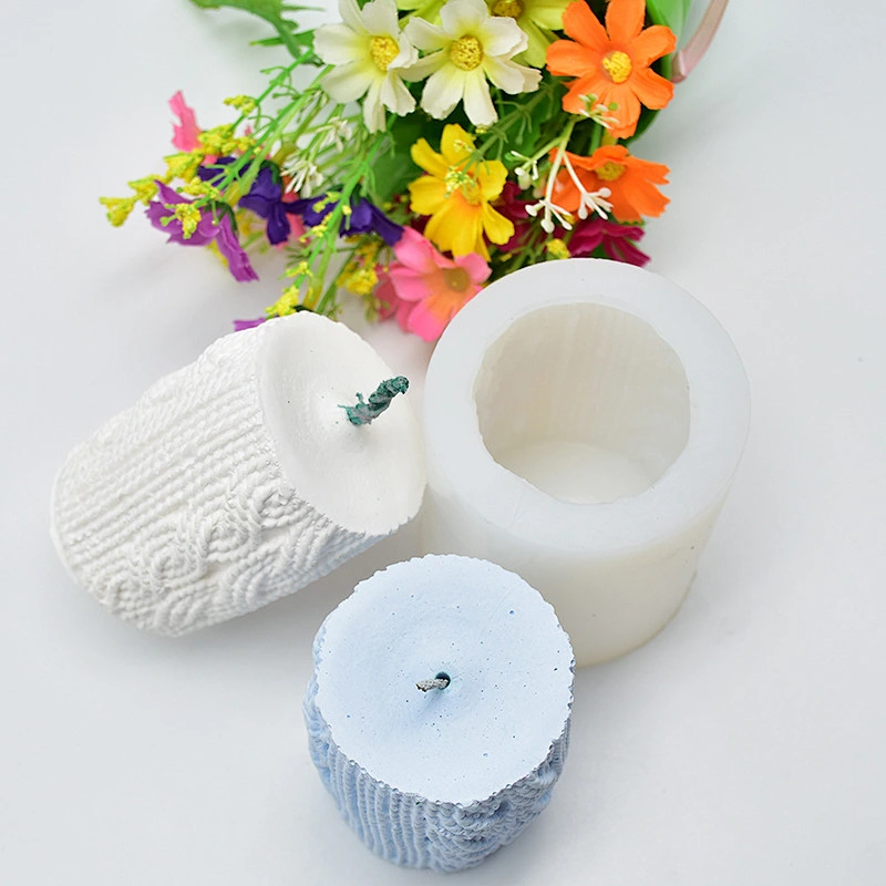 DIY baking mold 3D wool column modeling scented plaster sugar clay candle silicone molds