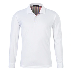 High quality 100% cotton polo shirt activities promotion team top wear customize uniform long sleeve polo shirt