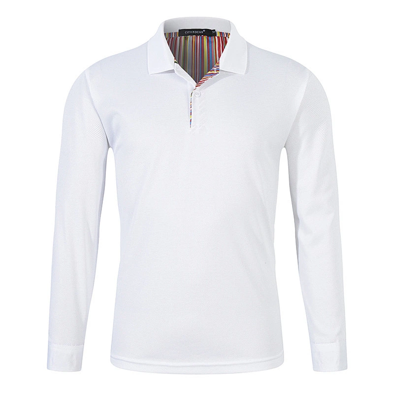 High quality 100% cotton polo shirt activities promotion team top wear customize uniform long sleeve polo shirt