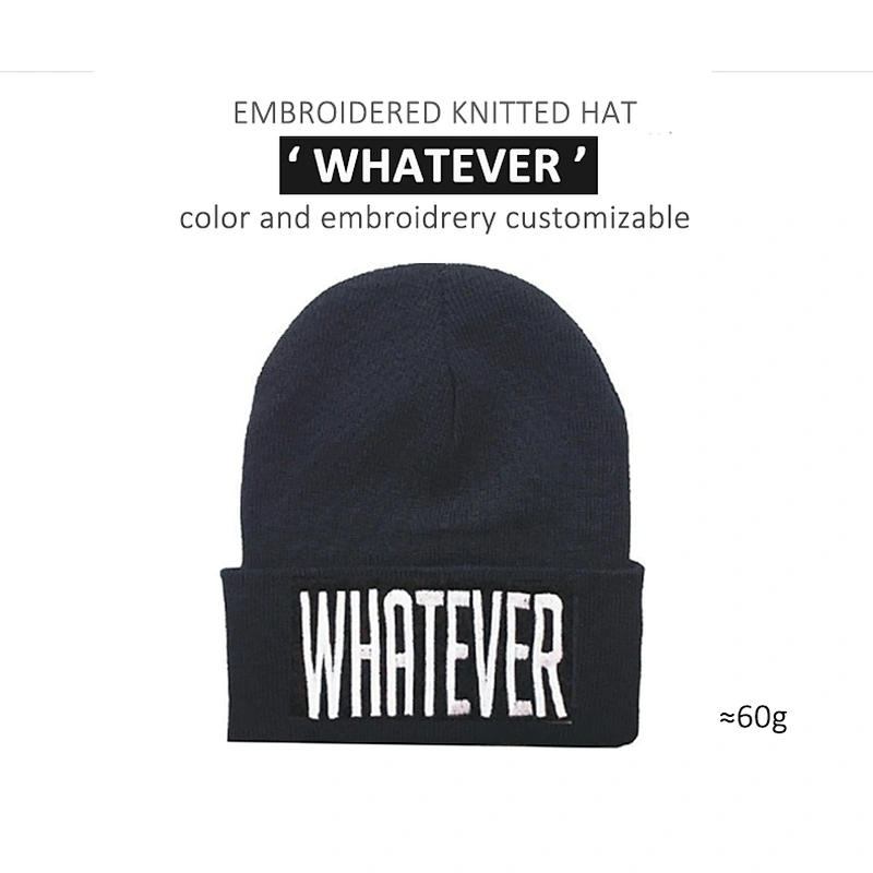 Custom logo high quality  winter beanies  Unisex Beanie knitting hat Winter Hat