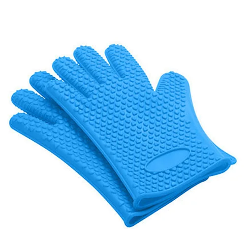 100% Food Grade Heat Resistant BBQ Grill Cooking microwave kitchen Silicone oven Glove