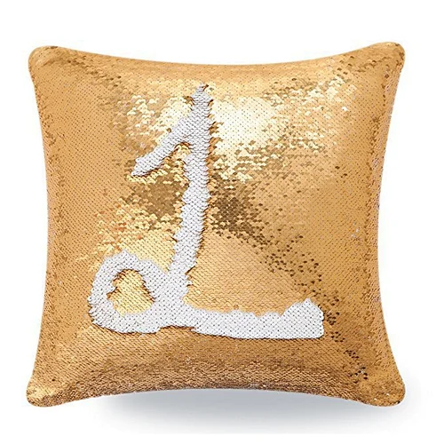 Two-color car hold figure mermaid sequins DIY color change can factory sofa custom cushion turn sequins pillow