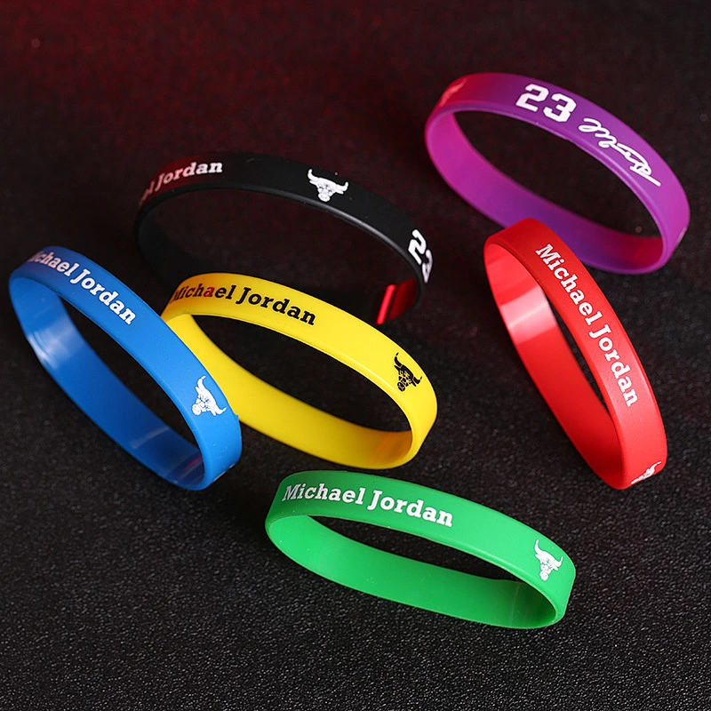 High quality custom logo sport various color silicone wristbands Durable Promotional gift  wristbands