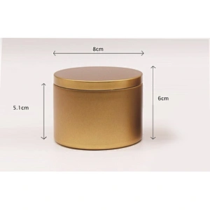 New Arrival Tin Box with Metal Wooden Lid Scented Candle Jar Mini Storage Tin Jar Candles Holder Empty Container