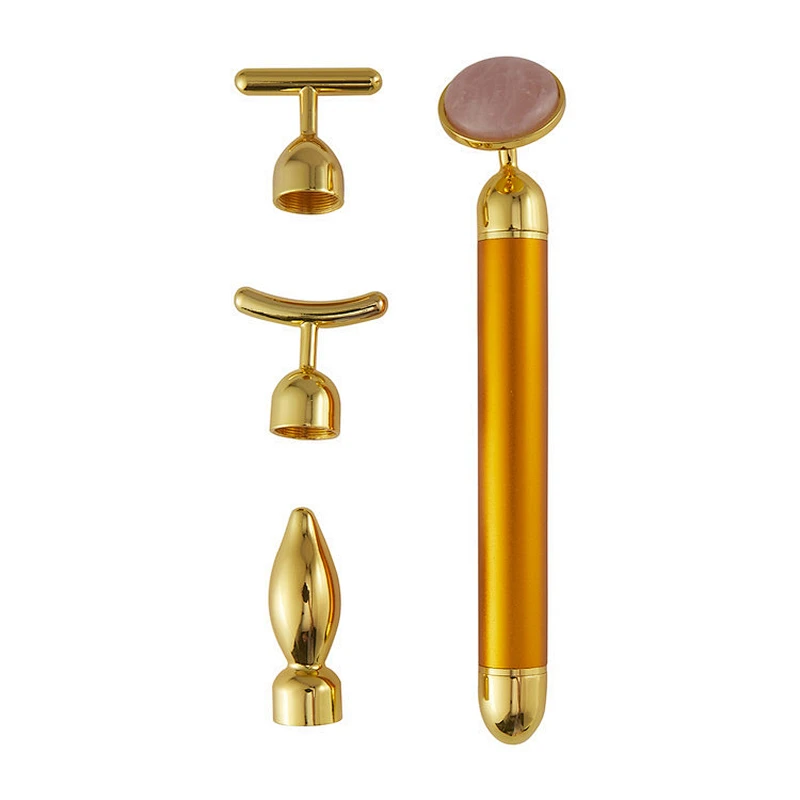 Hot Sales Custom 100% Natural Facial Massage Roller Rose Quartz 4 in 1 Tyra firming Face Jade Roller