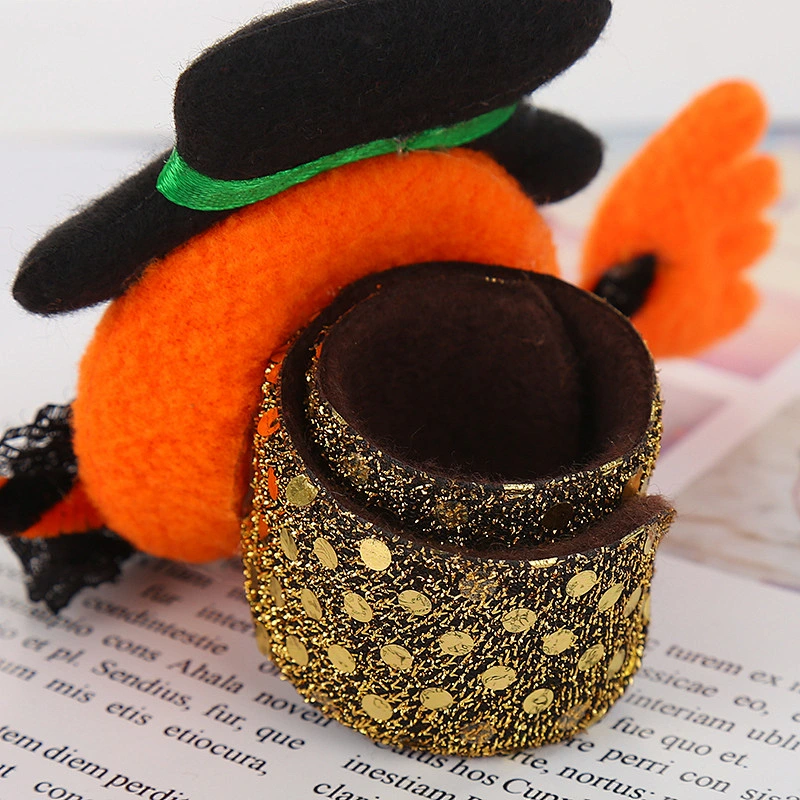 Wholesale custom Halloween Decoration Pumpkin Bat Ghost Patting Circle Bracelet Luminous Paillette Wristband