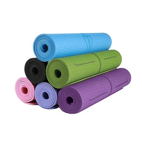 TPE Non-slip custom advertising promotion Yoga pad Fitness Tasteless Pilates Mat Gym Exercise Sport Mats Pads Posture Line Yog