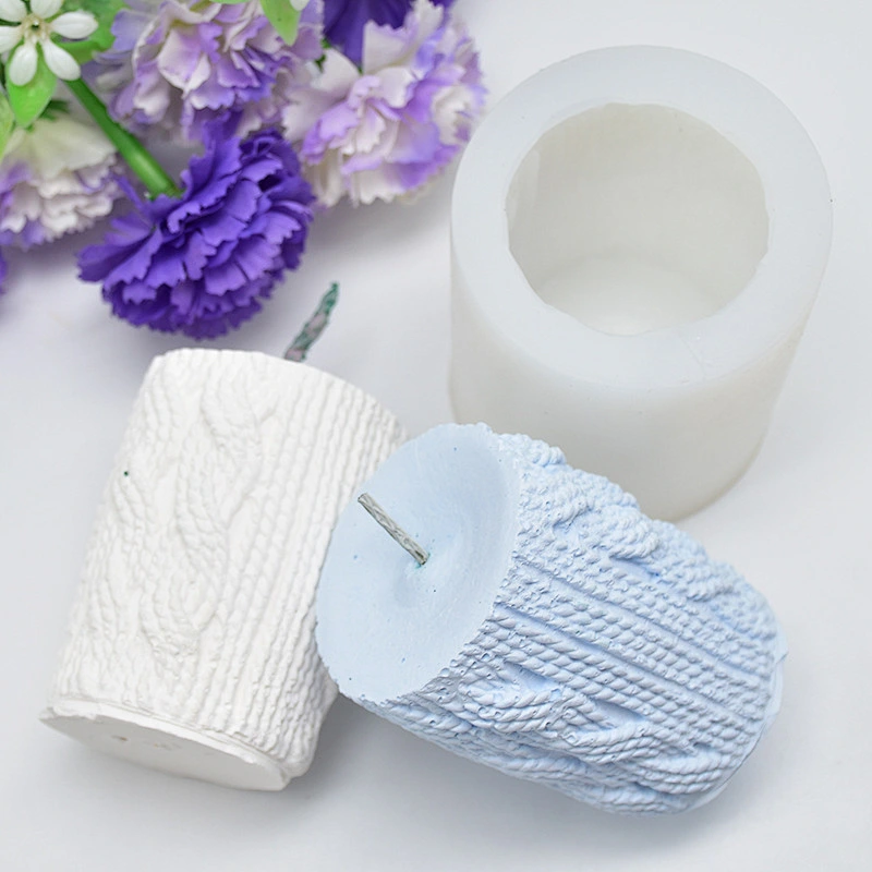 DIY baking mold 3D wool column modeling scented plaster sugar clay candle silicone molds