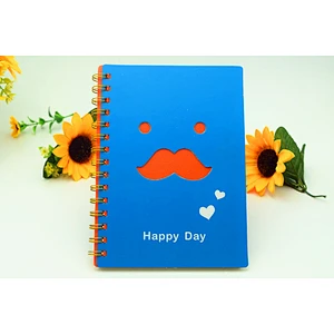 custom Spiral Hardcover A4 A5 A6 cartoon expression hardcover diary promotional gift loose-leaf notebook