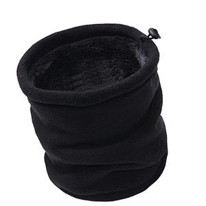 Custom logo adjustable ear loop winter tube scarf double layer warmer ski  face cover Neck Gaiter unisex tube scarf