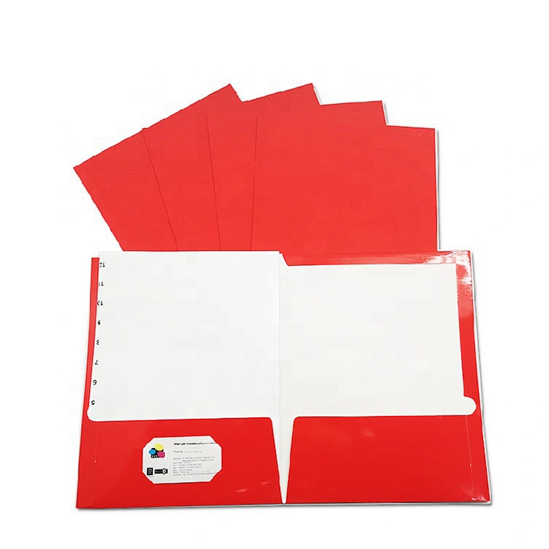 High quality custom logo Double-sided paper report folder A4 advertising promotion folder