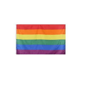 Hot sale promotion  digital printing Handheld rainbow flag Peace Flags Banner hang LGBT flag