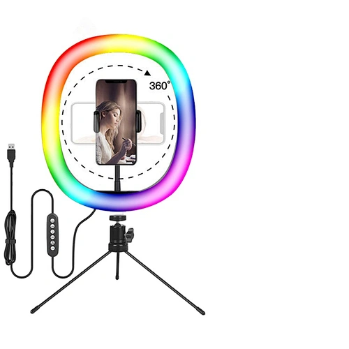 Hot sale 10 inch LED selfie ring light with Tripod stand remote control dimmable