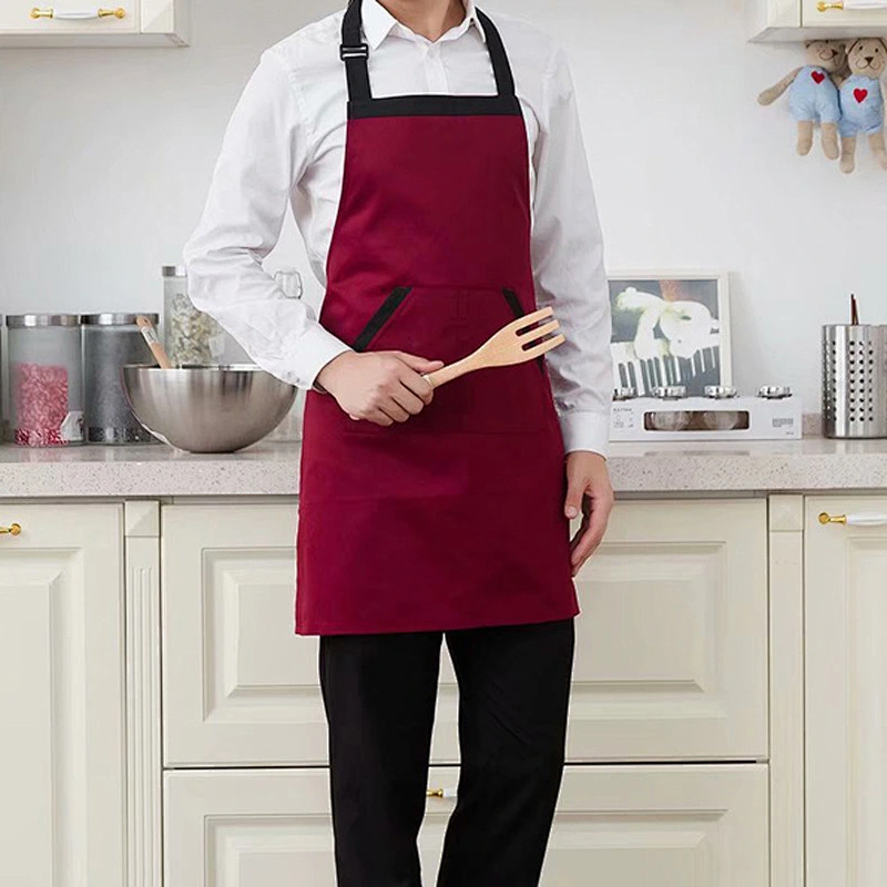 Wholesale Custom logo promotional adjustable buckle waterproof Kitchen Apron ,barista apron