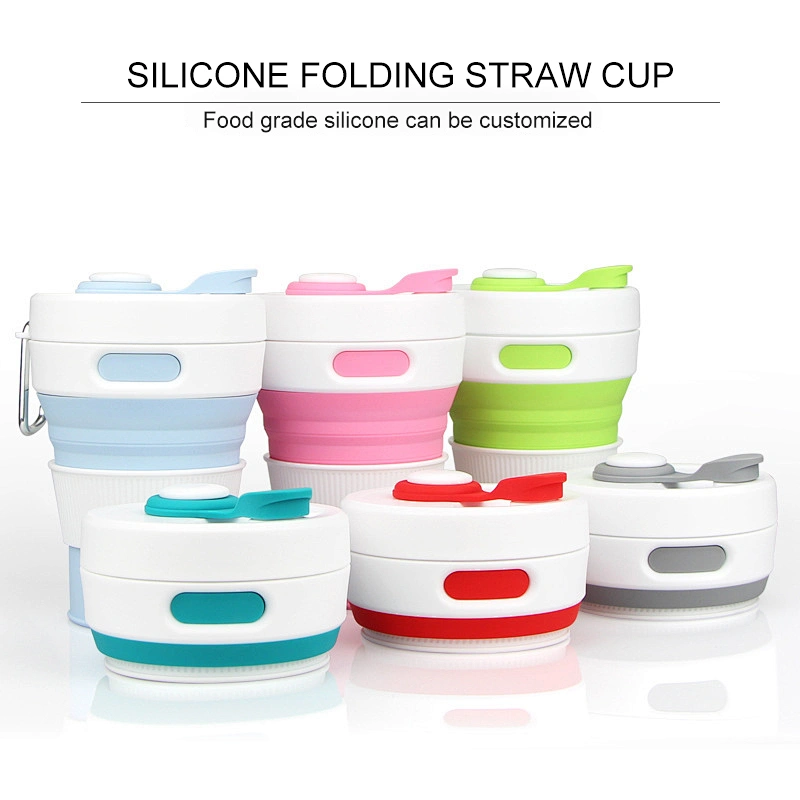 Promotional gift Food grade Multi-functional Personalized Custom Logo Collapsible Silicone Smart Shaker Water Bottle