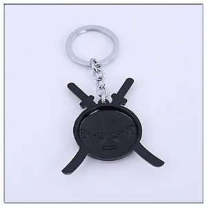 Wholesale popular Custom Logo gift Marvel Comics Zinc Alloy Metal Deadpool Keychains