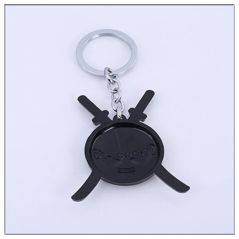 Wholesale popular Custom Logo gift Marvel Comics Zinc Alloy Metal Deadpool Keychains