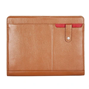 Promotion Top grade travel file bag custom luxury multi spacefile folder storage office A4 size PU zipper folder