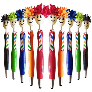Creative multi-functional cartoon doll head ballpoint pen Maomao head mobile phone touch screen advertising gift pens
