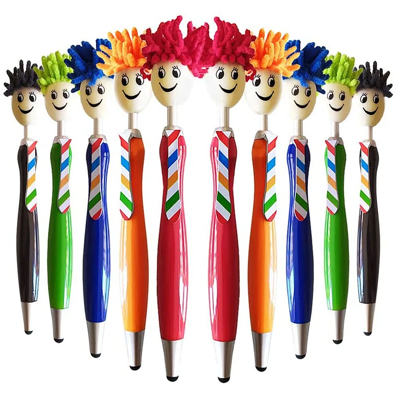Creative multi-functional cartoon doll head ballpoint pen Maomao head mobile phone touch screen advertising gift pens