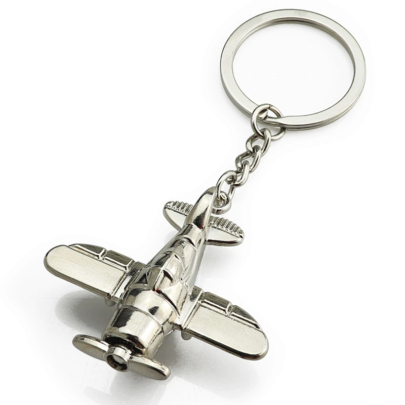 New Design Mini Plane Shaped Metal Key Chain Zinc Alloy Good Quality Promotional Gift Souvenir Key Chains