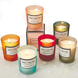 Hot sell Wholesale luxury 12 oz glass jar custom promotion home decorative scented candle jar