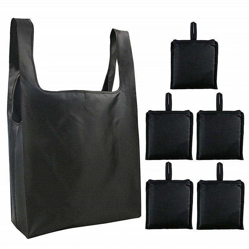 Promotional gift oxford fabric waterproof environmental storage portable folding bag vest shopping bag