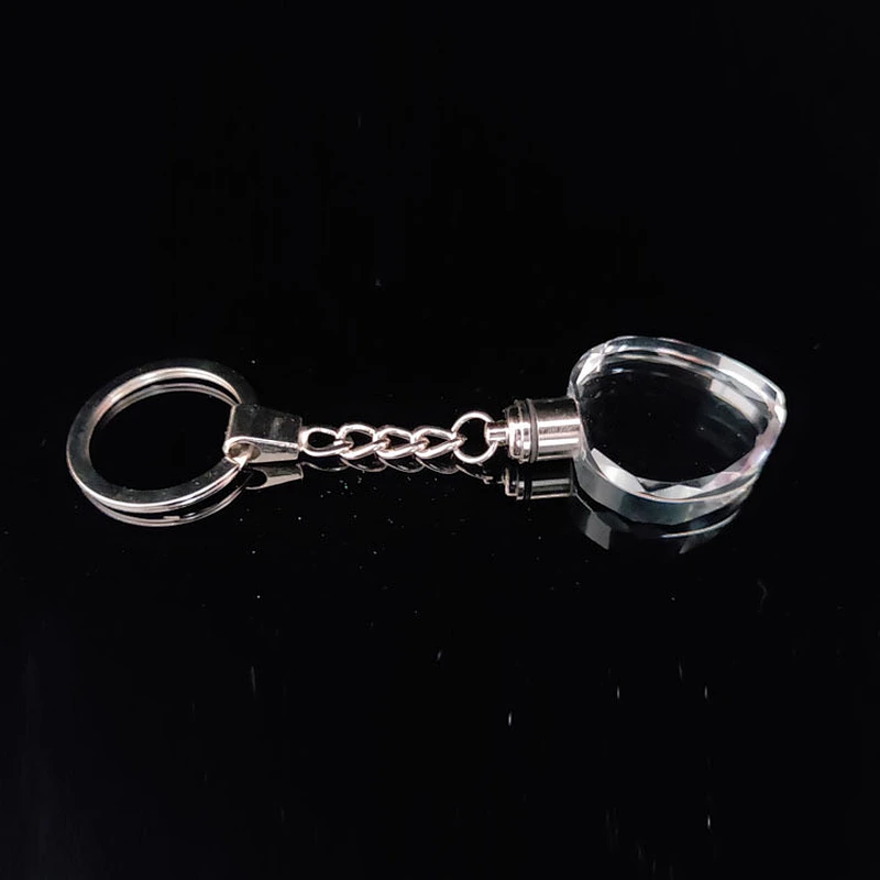 High quality custom shape Crystal Heart Shaped Wedding/party Gift Key chains