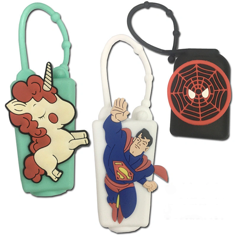 Promotional Gifts Silicone perfume set 30ml cartoon hand sanitizer holder shampoon soap dispenser empty holder