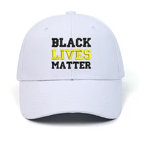 100% cotton Black Lives matter 6 panel 3D embroidery logo & metal buckle sport cap snapback hat dad hat