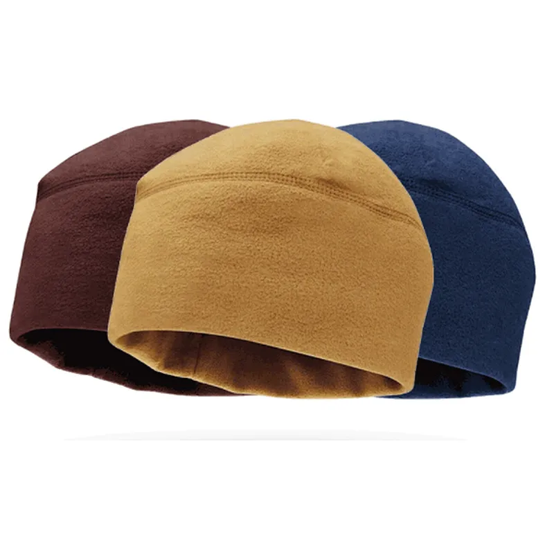 Promotional gift winter fleece hat outdoor climbing riding fleece hats windproof warm unisex head wear tactical beanie hat