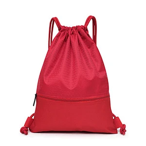 Nylon shoulder strap pocket anti-splash sports student high-capacity portable travel rope rucksack advertising gift bag