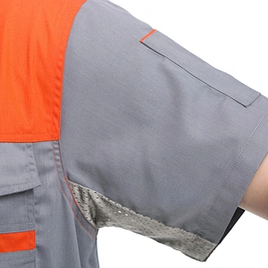 Hot sell  custom Short Sleeve Cotton workshop Supermarket advertising working out clothes set