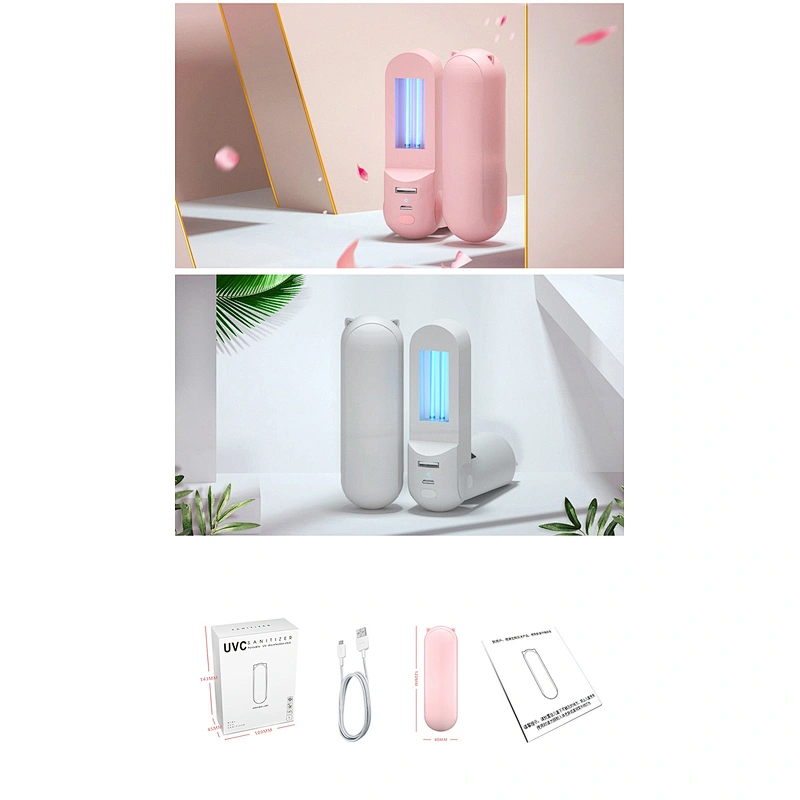 Portable ozone uv sterilizer ozone disinfection Wireless Charger uvc Handheld sterilizer