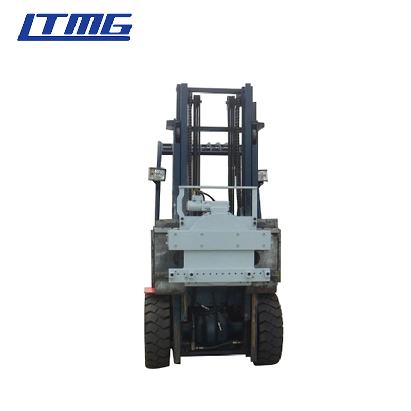 Forklift with rotator attachment