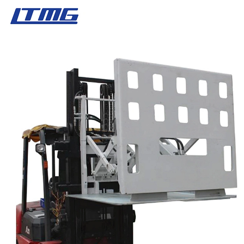 Forklift with push and pull attachment