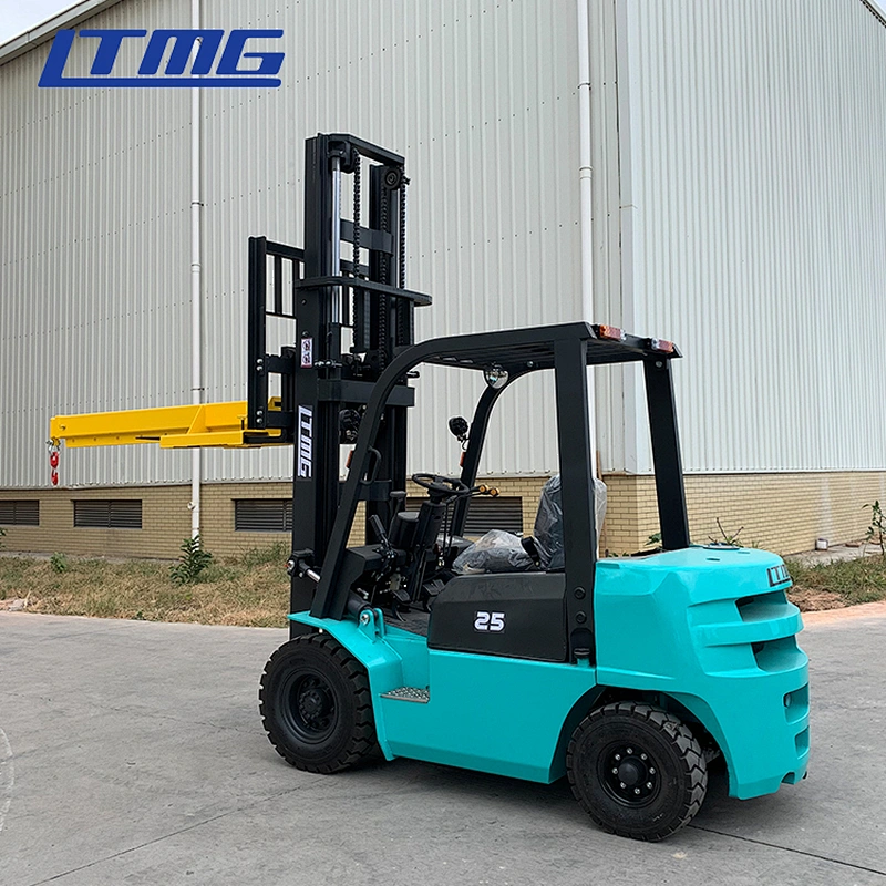 Forklift with crane arm attachment