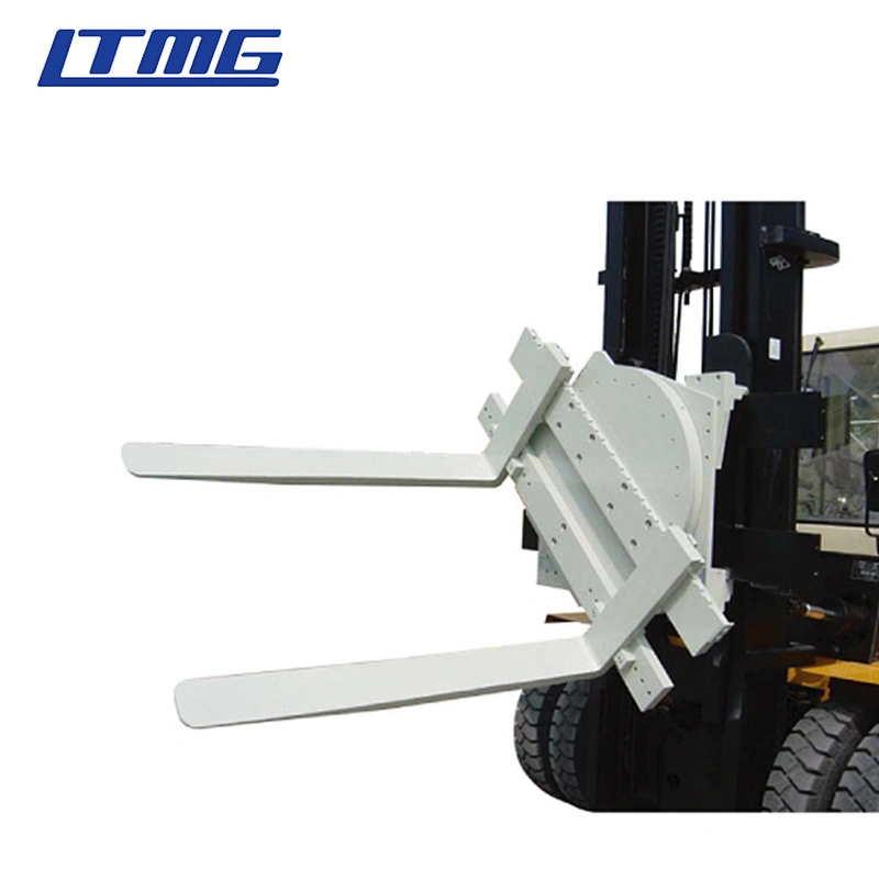 Forklift with rotator attachment
