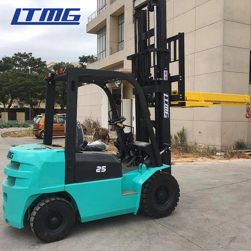 Forklift with crane arm attachment