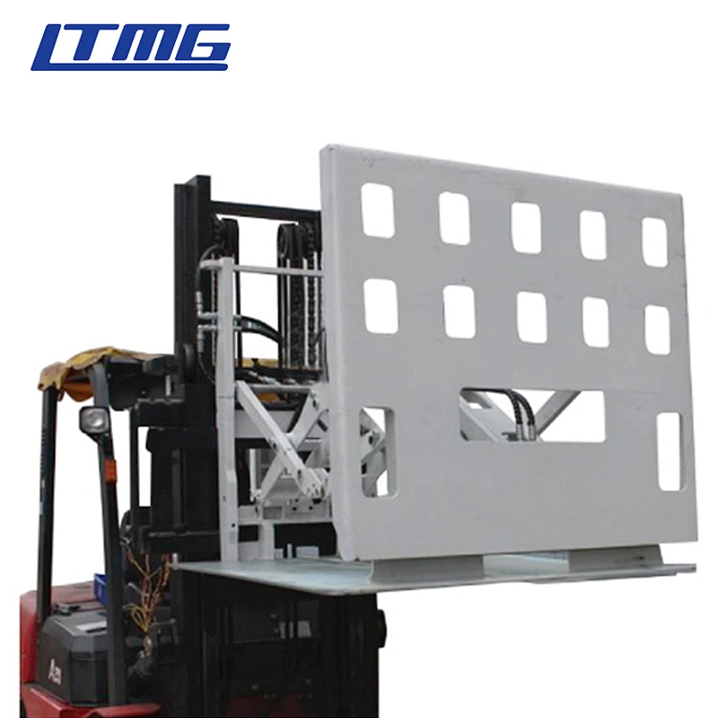 Forklift with push and pull attachment