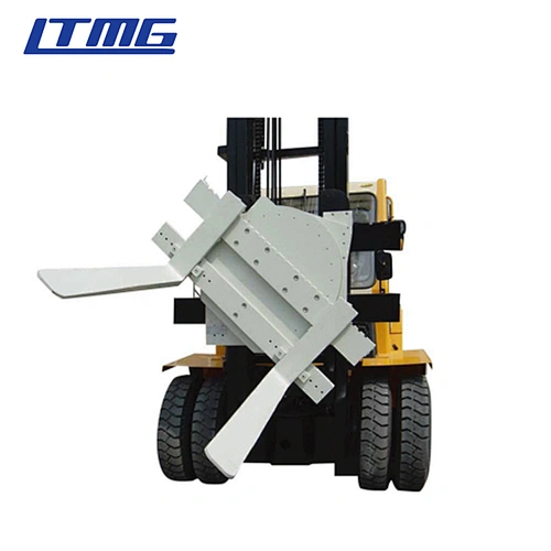 Forklift with rotator attachment