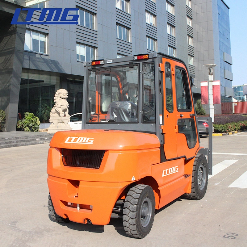 LTMG forklift machine 3ton 5 ton 6ton counterbalance truck with enclosed cabin , AC and free heater Chinese forklift 5 ton