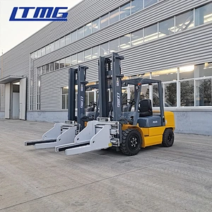 Chinese small attachment forklift 3.5 ton 3ton diesel forklift with block clamp