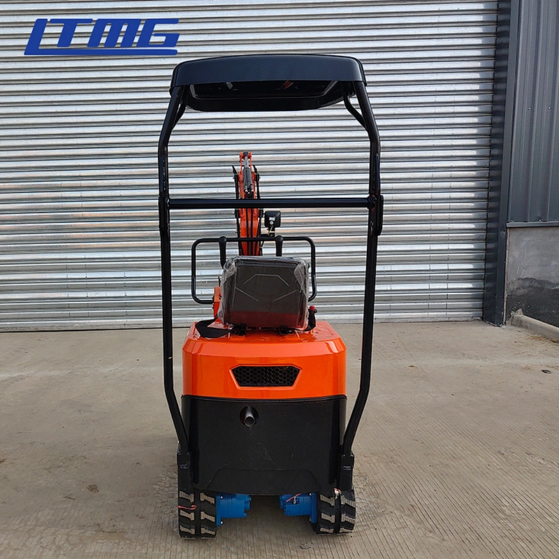 Chinese LTMG LTE08 800 kg Closed Cabin Construction Farm Gargen Smallest Shovel Micro Mini Excavator Machine with Chains