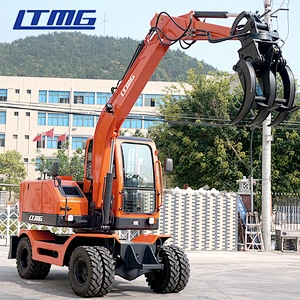 LTMG Construction machines 8t 8 ton 8 tonne Hydraulic Wheel Excavator For Sale